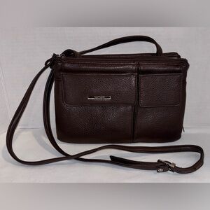 Koltov Crossbody Bag Brown Multi Compartments